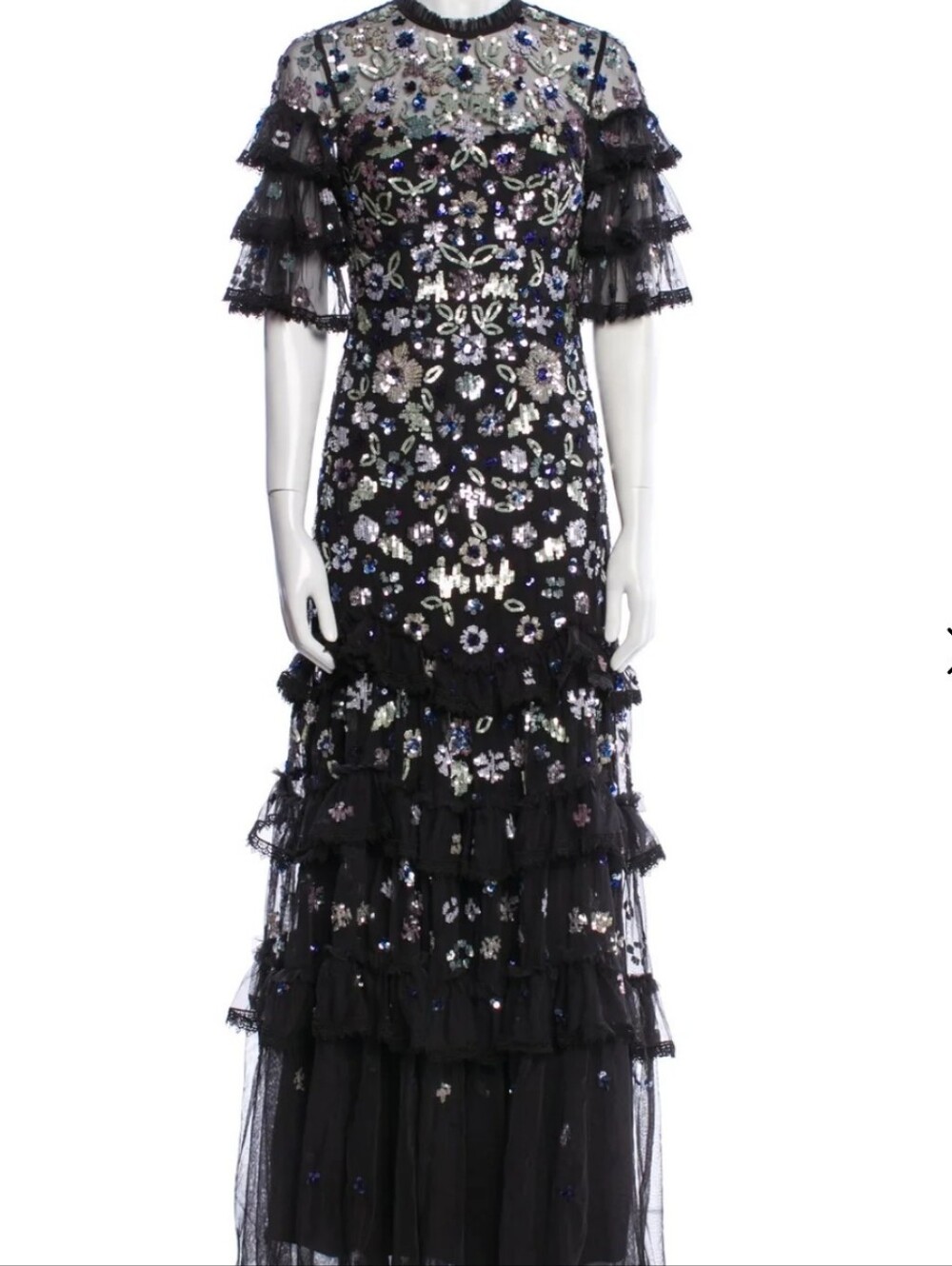 Needle & Thread Black Maxi Dress Fits size US 2 $789 - Picture 7 of 8